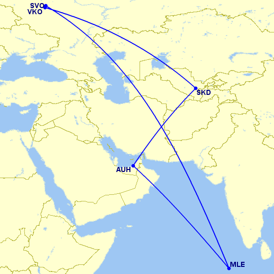 Мальдивы, ОАЭ и Узбекистан в одной поездке из Москвы за 28400 рублей (вылет вечером 21 мая)