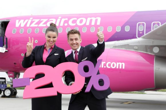 Скидка 20% от авиакомпании Wizz на полеты в марте-июне